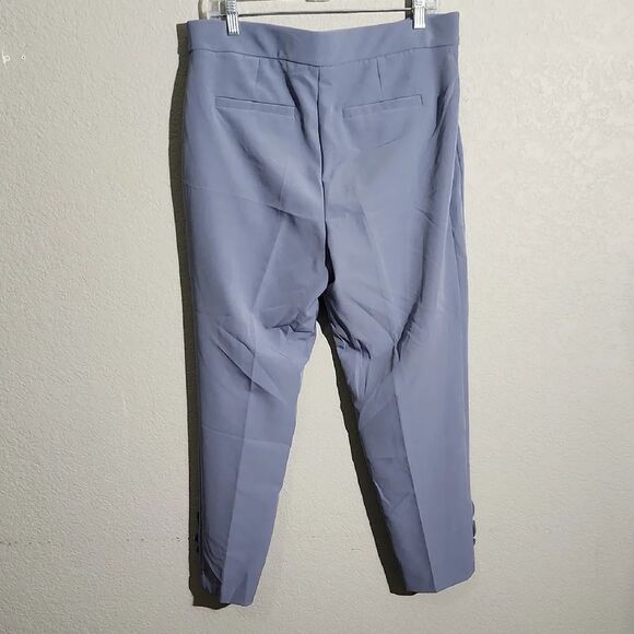 Nine Eight New York Pants Women's Size 12 Blue Pariwinkle Trousers Ruffel - Picture 3 of 12